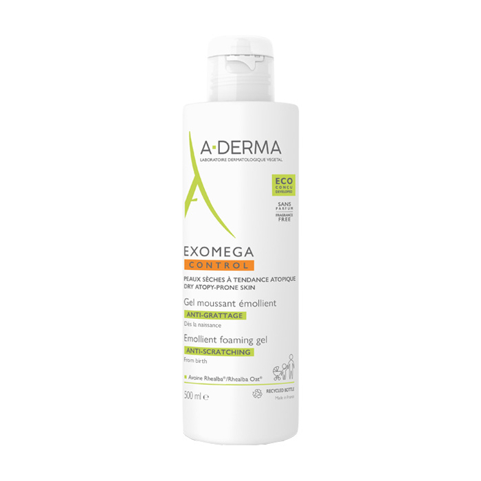 A-Derma Exomega Gel Emoliente Corpo e Cabelo 500 ml + Óleo de Duche 500 ml  - Atida