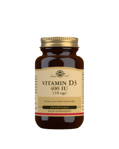 Solgar Vitamina D3 10μg (400UI) Óleo de Fígado de Peixe Cápsulas Moles 100unid.