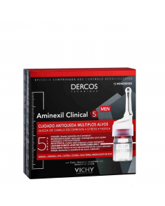 Dercos Aminexil Clinical 5 Ampolas Tratamento Antiqueda Homem-12unid.
