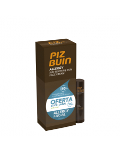 Piz Buin Kit Allergy Creme Rosto SPF50+ Oferta Stick Labial SPF30