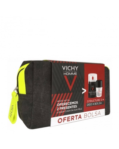 Vichy Homme Pack Hidratante + Deo + Bolsa 50+50ml+1unid.