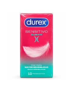 Durex Sensitivo Suave Slim Fit Preservativos 10unid.