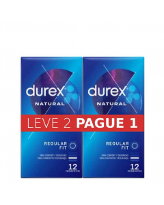 Durex Natural Plus Duo Preservativos 2x12unid.