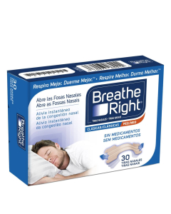 Breathe Right Tiras Nasais Tamanho Pequeno Médio 30unid.