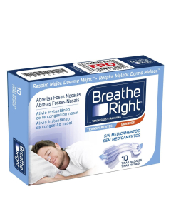 Breathe Right Tiras Nasais Transparentes Tamanho Grande 10unid.