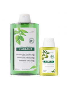 Klorane Kit Cabelo Oleoso Shampoo Ortiga + Cidra