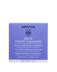 Apivita Espuma Sólida de Limpeza para Rosto e Olhos 80g