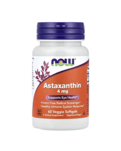 Now Astaxanthin 4mg Cápsulas Moles 60unid.