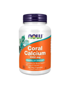 Now Cálcio Coral 1000mg Cápsulas Vegetais 100un.