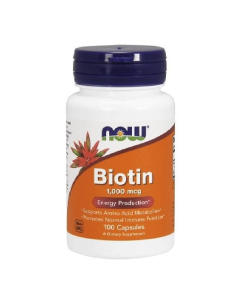 Now Biotina Vitamina H 1000mcg Cápsulas Vegetais 100unid.
