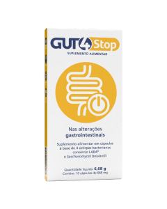 Gut4 Stop Cápsulas Probióticas para Diarreia Aguda 10unid.