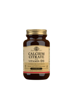 Solgar Citrato de Cálcio + Vitamina D3 Comprimidos Saúde Óssea 60un.