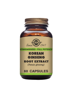 Solgar Extrato de Ginseng Coreano Cápsulas Vegetais 60unid.