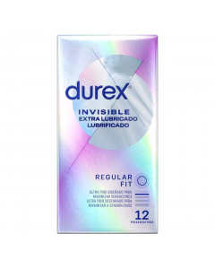 Durex Invisible Extra Lubrificado Preservativos 12unid.