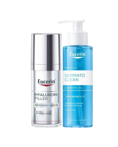 Eucerin Hyaluron-Filler 3x Effect Sérum Epigenetic 30ml Oferta Dermatoclean Gel de Limpeza Refrescante 200ml