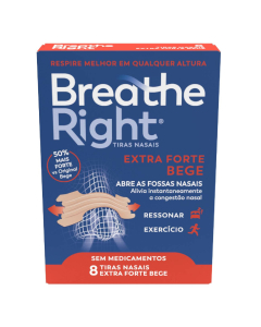 Breathe Right Extra Forte Bege Tiras 8unid.