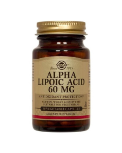 Solgar Ácido Alfa-Lipóico 60mg suplemento em cápsulas vegetais 30unid.