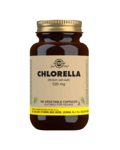 Solgar Clorela 520mg Suplemento Alimentar Desintoxicante Cápsulas 100unid.