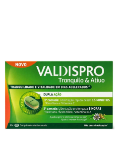 Valdispro Tranquilo & Ativo Suplemento Alimentar Relaxamento e Energia 30unid.