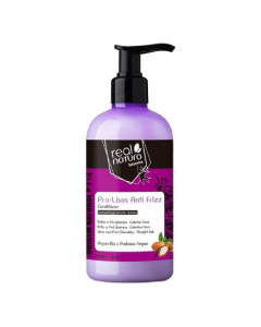 Real Natura Pro-Lisos Anti Frizz Condicionador Sem Sal Alinhamento e Brilho 300ml