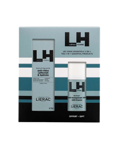 Lierac Homme Coffret Fluido Antienvelhecimento 50ml + Desodorizante 48h 50ml