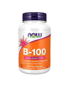 NOW Vitamin B-100 Cápsulas Complexo B Energia 100unid.