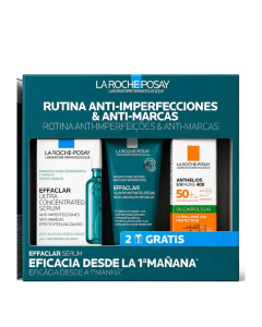La Roche-Posay Effaclar Pack Anti-Imperfeições Rotina Diária Sérum 50ml + Gel Micropeeling 50ml + UVMune 400 Oil Control 15ml