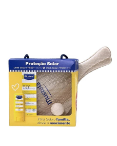 Mustela Solar Coffret Leite SPF50+ 100ml + Stick SPF50+ + Raquetes