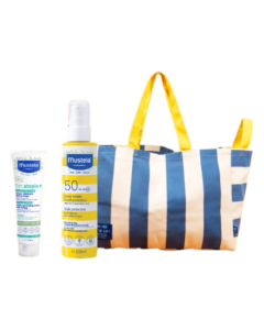 Mustela Solar Pack Proteção e Hidratação Spray SPF50 200ml + Creme 150ml + Oferta Bolsa