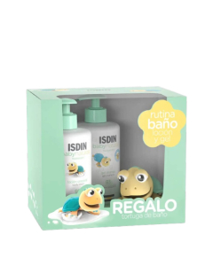 ISDIN Baby Naturals Pack de Banho Higiene e Hidratação Gel Shampoo 400ml + Loção Corporal 400ml + Tartaruga 1unid.