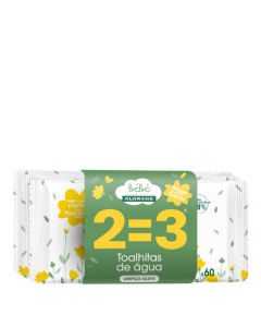 Klorane Bebé Toalhitas de Limpeza 3x60unid.