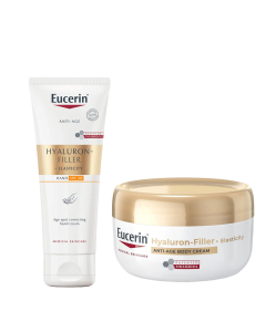 Eucerin Hyaluron-Filler + Elasticity Coffret Creme de Corpo Antienvelhecimento 200ml + Creme de Mãos Corretor de Manchas FPS30 75ml