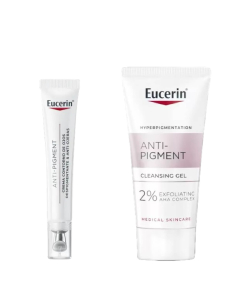 Eucerin Anti-Pigment Coffret Cuidado Iluminador Antiolheiras Creme de Olhos 15ml + Gel de Limpeza 20ml