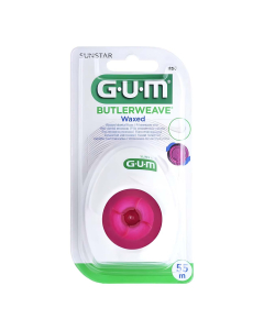 GUM Butlerweave Fio Dentário Encerado para Remoção de Placa 55m