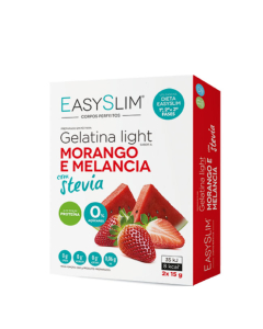 EasySlim Gelatina Light Morango e Melancia com Stevia Saquetas 2x15gr