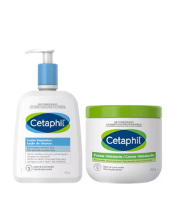 Cetaphil Creme Hidratante 450ml + Loção de Limpeza 236ml Pack