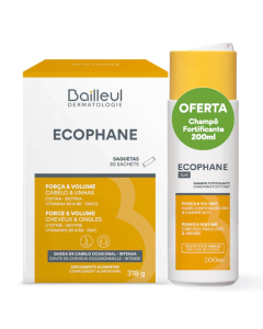 Ecophane Cabelos e Unhas Pack Saquetas Oferta Shampoo Fortificante