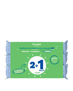Mustela BIO Toalhetes de Limpeza Lyocell 3x60unid.