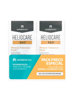 Heliocare 360º Mineral Tolerance Fluid SPF50 Pack 2x50ml