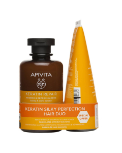 Apivita Keratin Silky Perfection Duo Shampoo + Condicionador