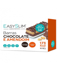 Easyslim Barras. Sabor Chocolate e Amendoim 4x42gr
