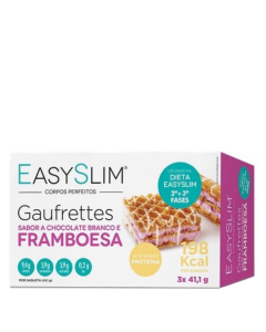 Easyslim Gaufrettes Sabor Chocolate Branco e Framboesa 3un.