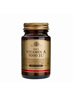 Solgar Vitamina A 5000UI Libertação Seca Comprimidos 100unid.