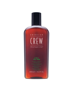 American Crew Tea Tree Gel 3-em-1 Shampoo, Amaciador e Gel de Banho 450ml