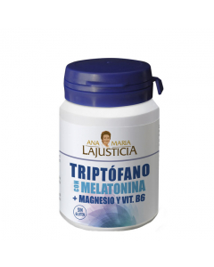 Ana María Lajusticia Triptofano com Melatonina + Magnésio e Vitamina B6 Suplemento Comprimidos 60unid.