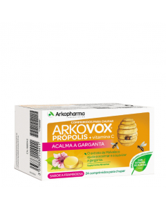 Arkovox Pastilhas Própolis e Vitamina C Framboesa 24unid.