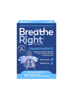 Breathe Right Tiras Nasais Transparentes Tamanho Grande 10unid.