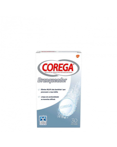 Corega Branqueador Pastilhas Limpeza 30unid.