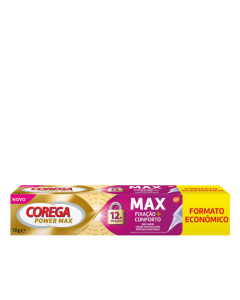 Corega Max Fixação+Conforto Creme Próteses Dentárias 70g