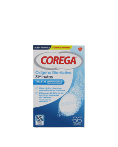 Corega Oxigénio Bio-Ativo Pastilhas Limpeza 66unid.